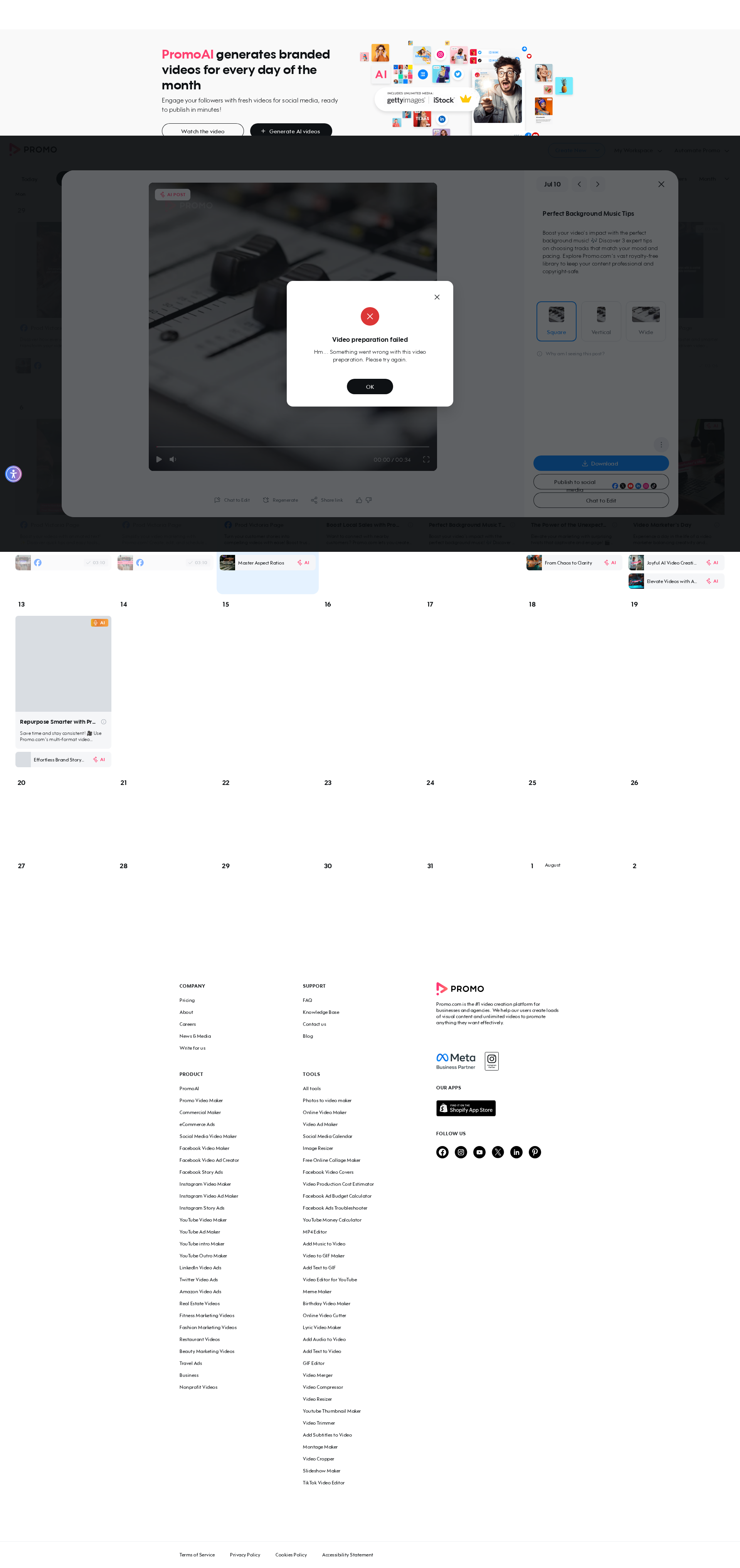 Test failure screenshot